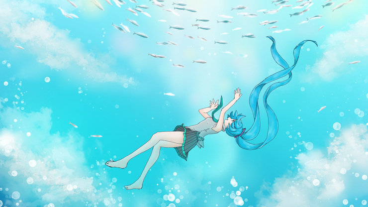 煌めく水面