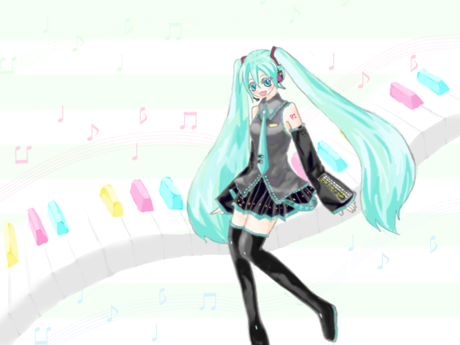 ミクとピアノ