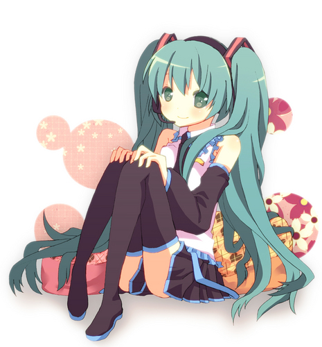 お座りミクさん