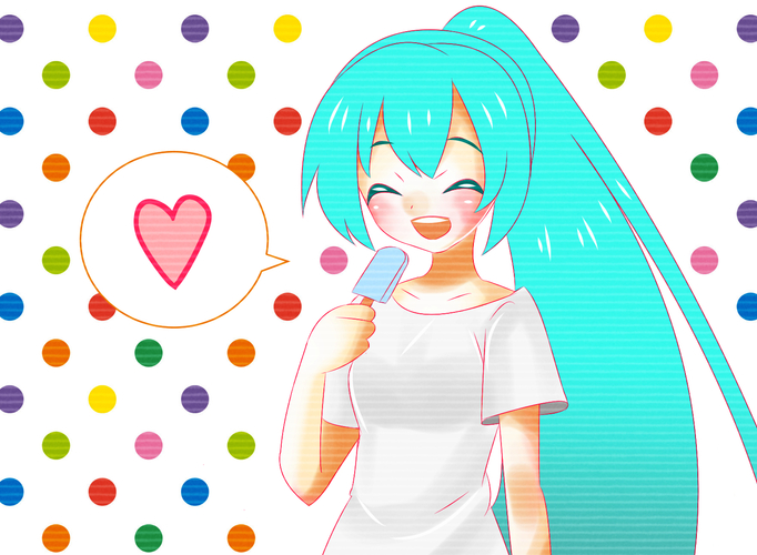 ミクさんとアイス