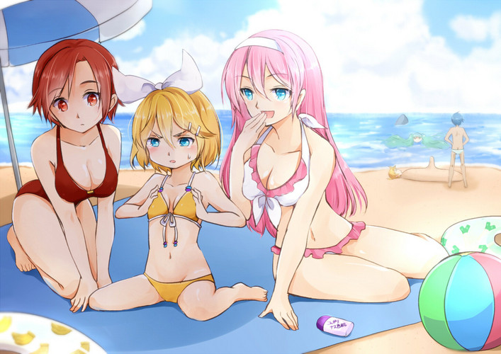 みんなで海!