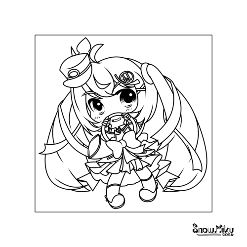 雪ミク2020線画