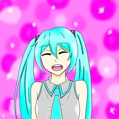 笑顔で満ち溢れているミクちゃん!