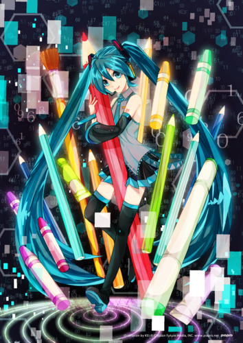 【デジタル】初音ミクの塗り絵!