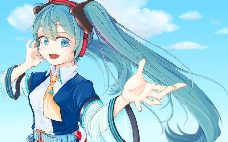 radikoバナーイラスト 『RADIO MIKU』