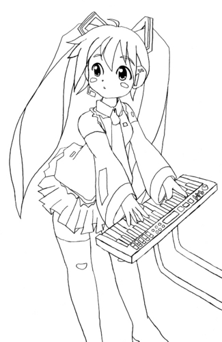 【塗ってもらいました♪】キーボード練習中。