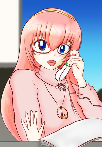 電話中ルカさん
