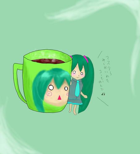 ますたぁ、みくのコーヒーのんで!