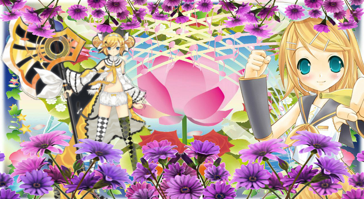 蓮の花とリンちゃん
