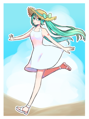夏のミクさん