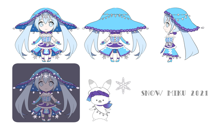 雪ミク2021衣装(その2)