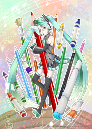 初音 塗り絵