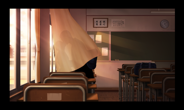 夕暮れの教室
