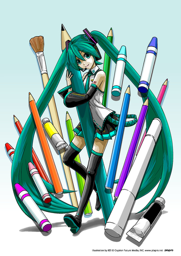 【パソコン】塗り絵ミク