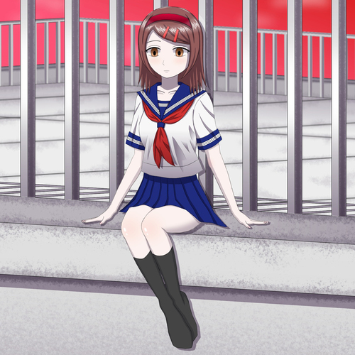 赤い空と病み少女
