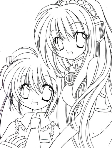 【塗り絵】初音ミク&巡音ルカ