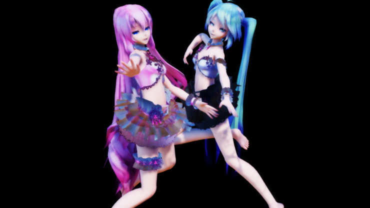 【MMD】巡音ルカ 初音ミク【緋翠の踊り子】