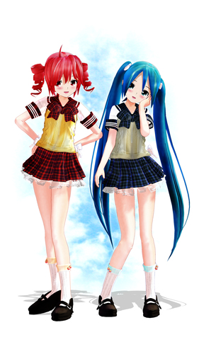 らとちゃんにあっぴぃの制服着てもらった。