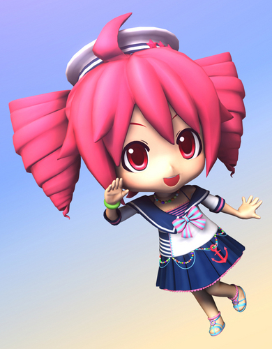 【テトコレ】3Dモデル『変則セーラー服でテトさん』