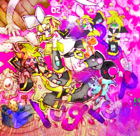 [>にげよう! けいこう の せかい へ↓