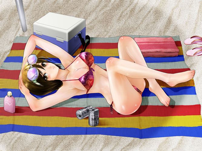 浜辺の姐さん