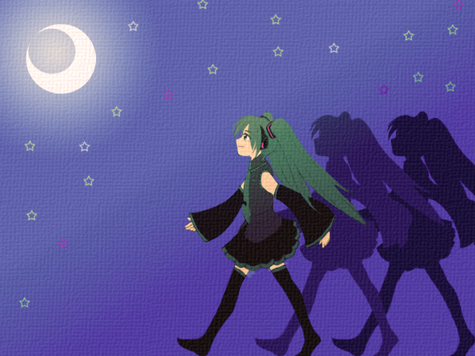月夜に