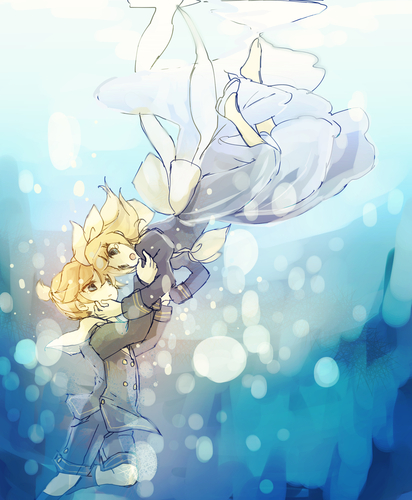 水の中で