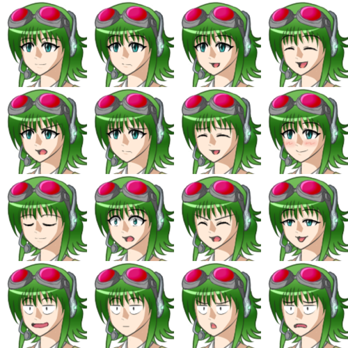 RPGツクール向け顔グラ・GUMI