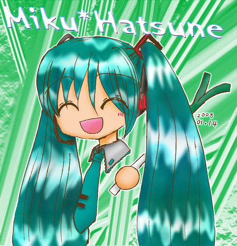 初音ミクを初めて描いてみた