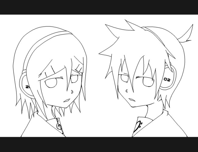 線画。