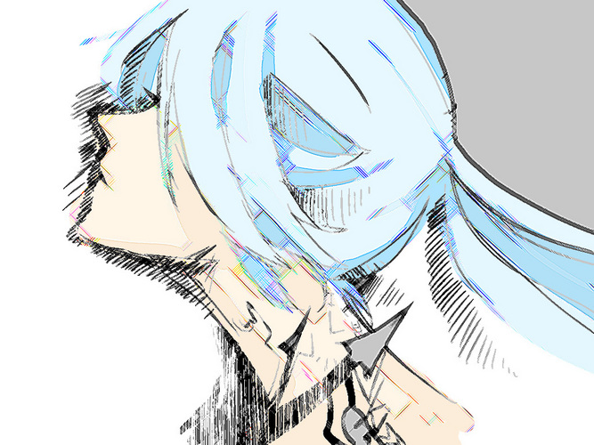 掠れる。