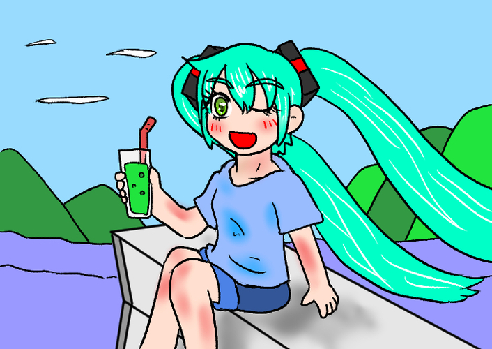 さわやかな水辺で