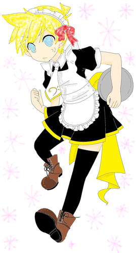 鏡音act2生誕祭合作線画4【塗らせていただきました!】