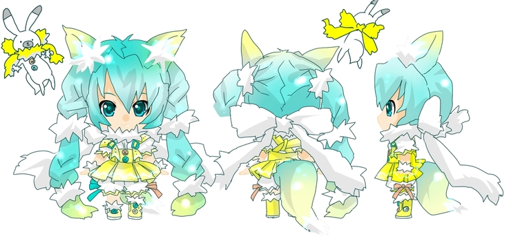 雪ミク2018&ラビット・ユキネ衣装デザイン案