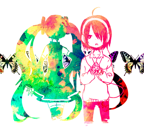 僕とはつねみくさん。