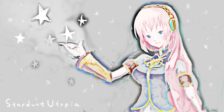 舞い踊る星屑描いたこの理想郷(まち)で~♪