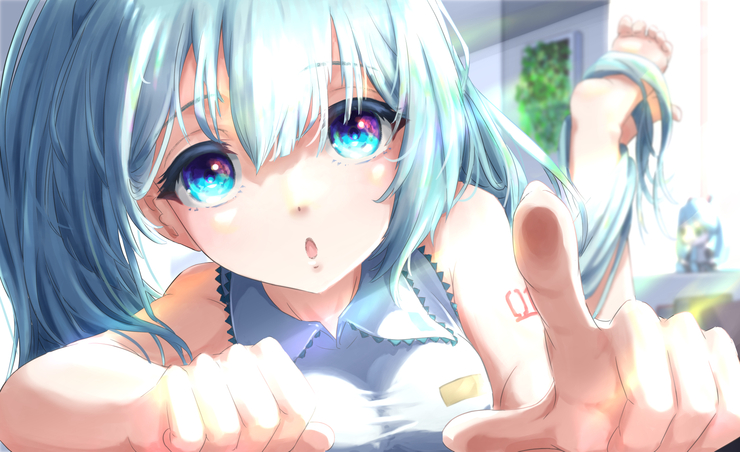 つんつんする初音ミクさん