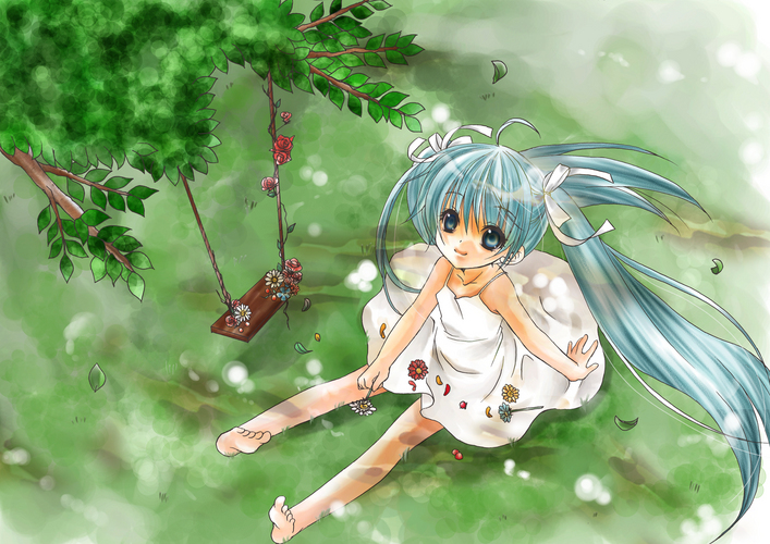 たくさんの花びら飾り