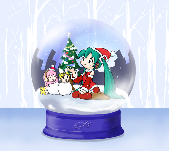 ネギあじスノードーム