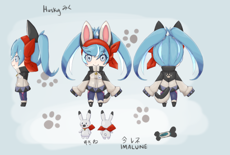 Husky 雪 ミク 2018