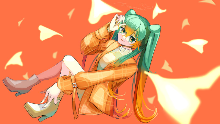 銀杏とミクさん