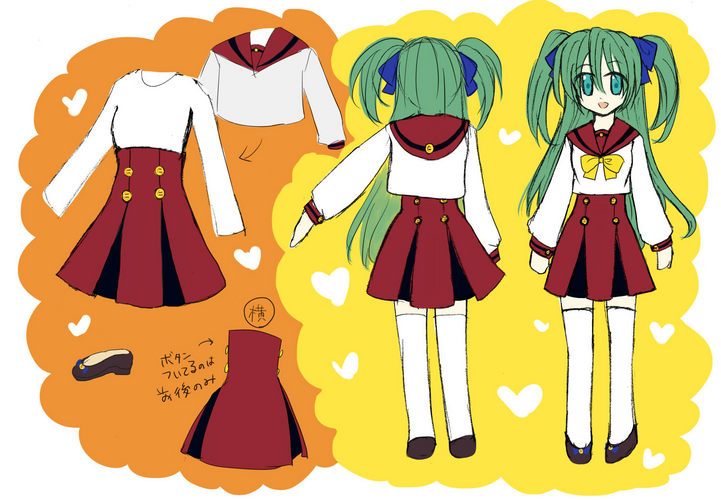 ミク制服(ボタンモチーフ)