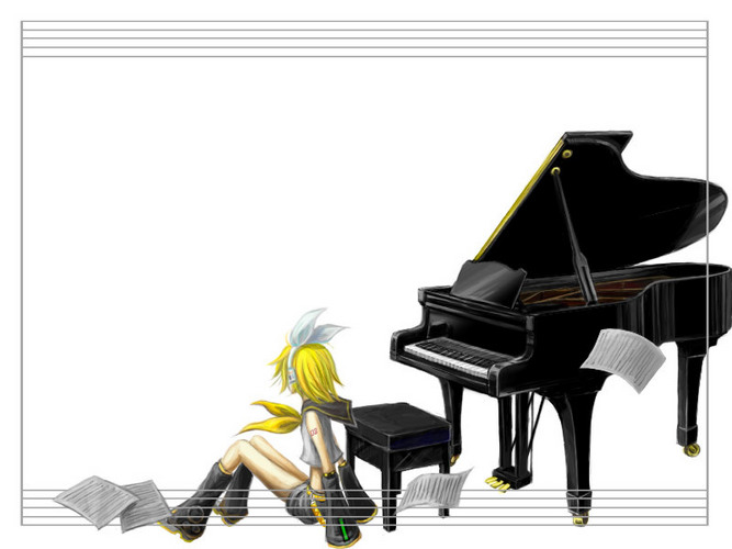 リンとピアノ