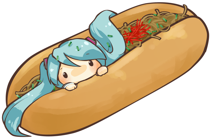 ミクさんとやきそばパン