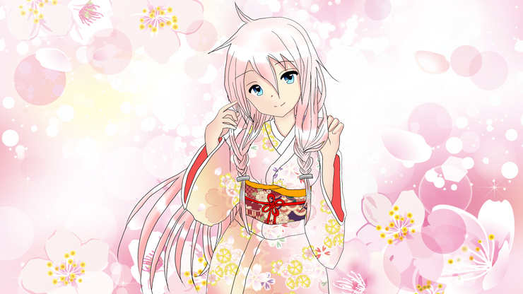 IAさん燃ゆる桜を背に