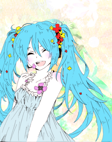 (塗らせて頂きました!) flowerミクちゃん