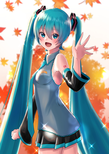 紅葉と初音ミク