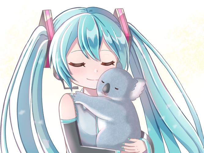 初音ミクとコアラ