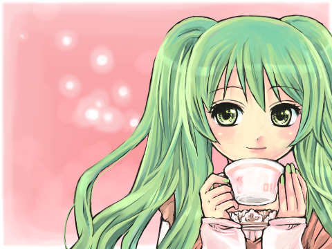 紅茶とミク1