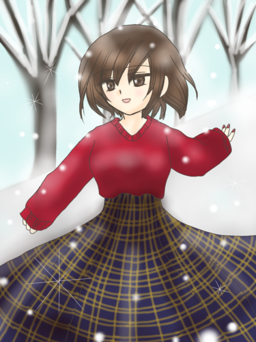 めーちゃんと雪
